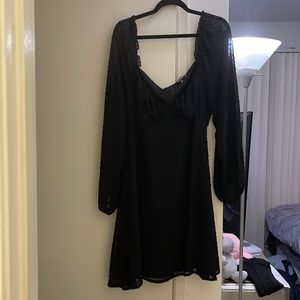 Missguided black milkmaid dress